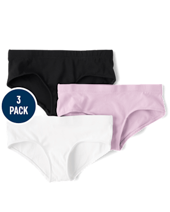 Lot de 3 culottes hipster à séchage rapide pour filles