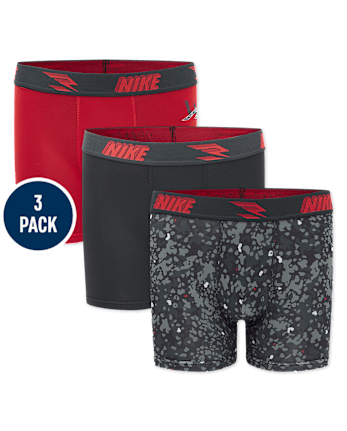 Boys Nike 3BRANDâ¢ by Russell Wilson Print Dri-FIT Boxer Brief Underwear 3-Pack