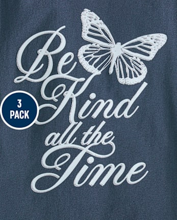 Girls Positive Words Graphic Tee 3-Pack