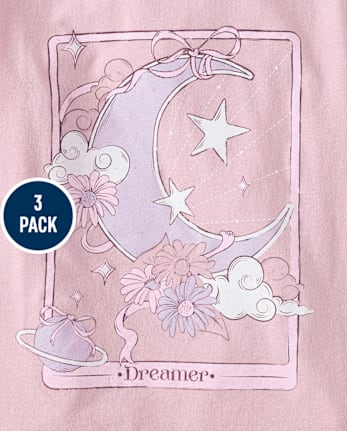 Girls Positive Words Graphic Tee 3-Pack