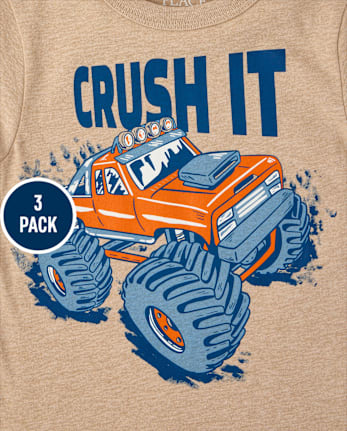 Baby And Toddler Boys Vehicle Graphic Tee 3-Pack