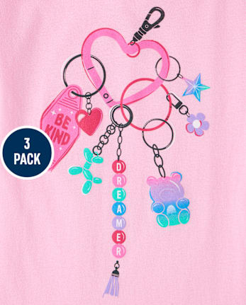 Girls Charm Graphic Tee 3-Pack