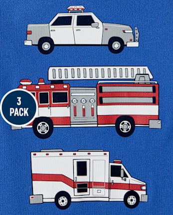 Baby And Toddler Boys Vehicle Graphic Tee 3-Pack