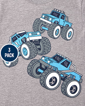 Baby And Toddler Boys Vehicle Graphic Tee 3-Pack