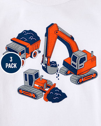Baby And Toddler Boys Vehicle Graphic Tee 3-Pack