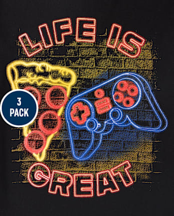 Boys Gaming Graphic Tee 3-Pack