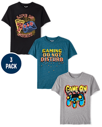 Boys Gaming Graphic Tee 3-Pack