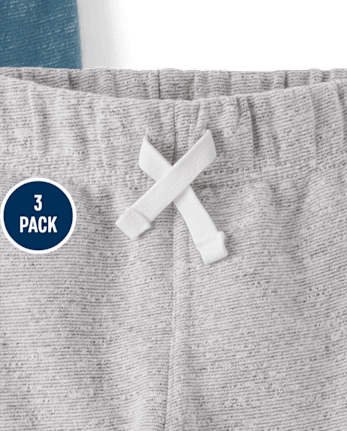 Baby And Toddler Boys Fleece Jogger Pants 3-Pack