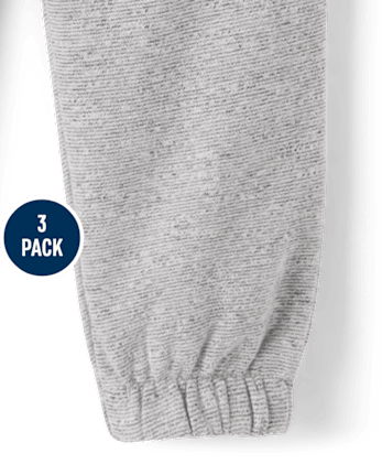 Baby And Toddler Boys Fleece Jogger Pants 3-Pack