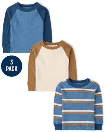 Baby And Toddler Boys Colorblock Top 3-Pack