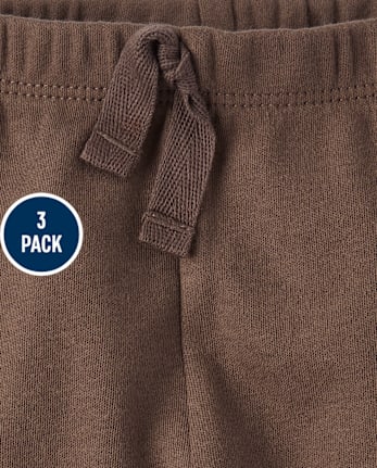 Baby Boys Cargo Jogger Pants 3-Pack