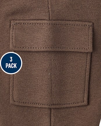 Baby Boys Cargo Jogger Pants 3-Pack