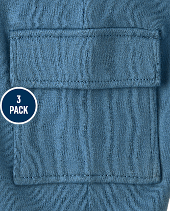 Baby Boys Cargo Jogger Pants 3-Pack