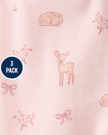 Baby Girls Deer Pants 3-Pack