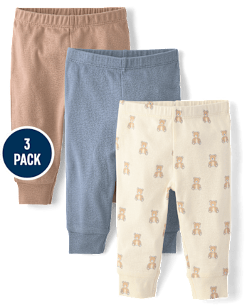 Baby Boys Bear Pants 3-Pack