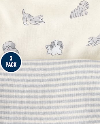 Baby Embroidered Dog Bib 3-Pack