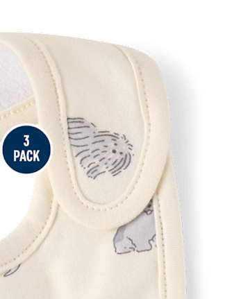 Baby Embroidered Dog Bib 3-Pack