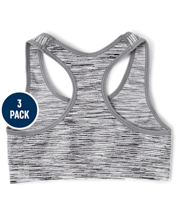 Girls Seamless Racerback Bralette 3-Pack