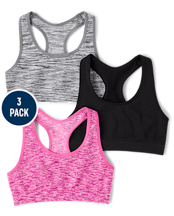 Girls Seamless Racerback Bralette 3-Pack