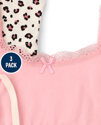 Girls Leopard Bralette 3-Pack
