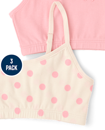 Girls Leopard Bralette 3-Pack