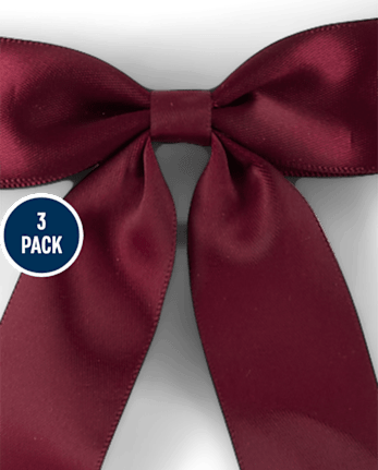 Lot de 3 pinces à cheveux en satin avec nœud papillon pour filles