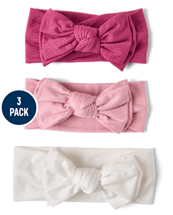 Baby And Toddler Girls Bow Headwrap 3-Pack