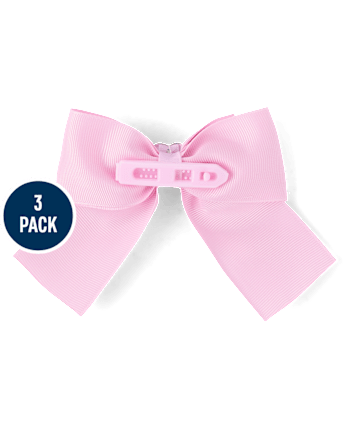 Toddler Girls Heart Bow Hair Clip 3-Pack