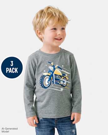 Baby And Toddler Boys Vehicle Graphic Tee 3-Pack - MULTI CLR