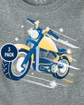 Baby And Toddler Boys Vehicle Graphic Tee 3-Pack - MULTI CLR