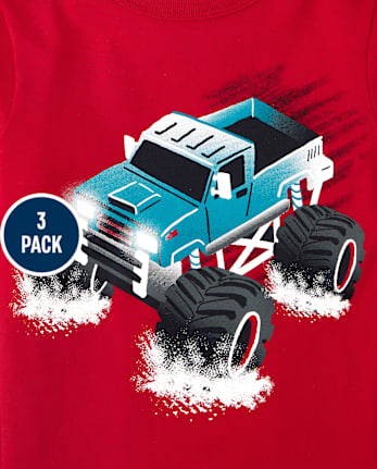 Baby And Toddler Boys Vehicle Graphic Tee 3-Pack - MULTI CLR