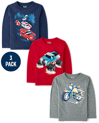 Baby And Toddler Boys Vehicle Graphic Tee 3-Pack - MULTI CLR