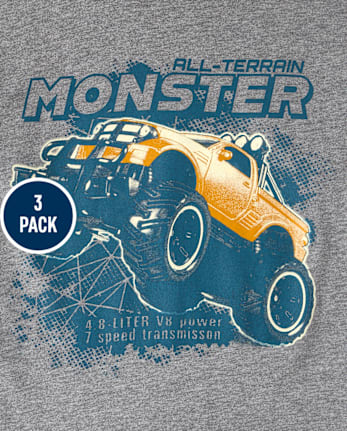 Boys Vehicle Graphic Tee 3-Pack