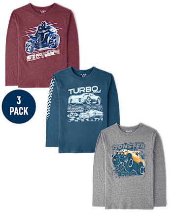 Boys Vehicle Graphic Tee 3-Pack