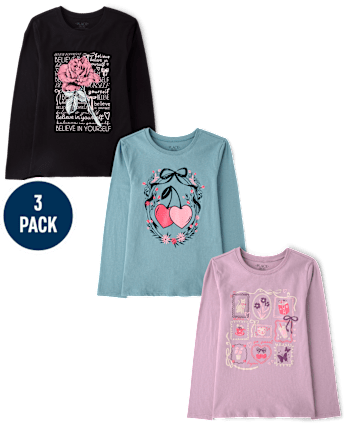 Girls Trend Graphic Tee 3-Pack