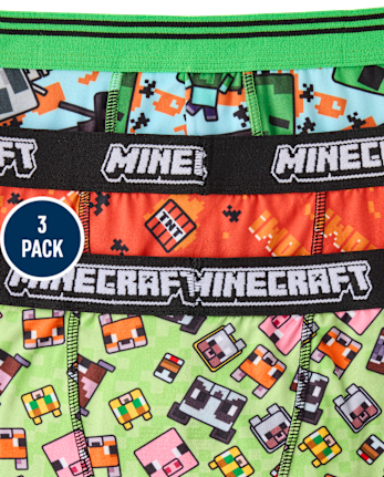 Boys Minecraftâ¢ Boxer Brief Underwear 3-Pack - MULTI CLR