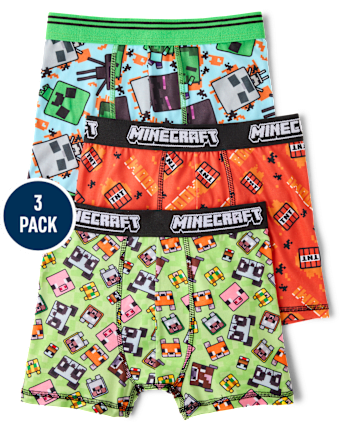 Boys Minecraftâ¢ Boxer Brief Underwear 3-Pack - MULTI CLR
