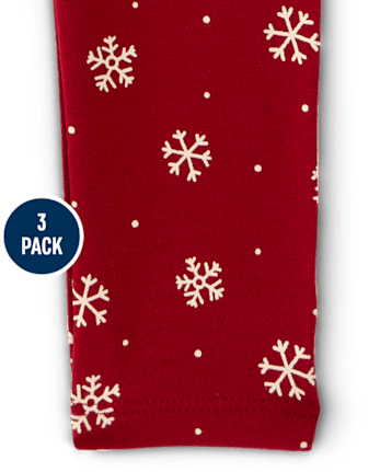 Toddler Girls Holiday Leggings 3-Pack - MULTI CLR