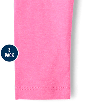 Baby And Toddler Girls Heart Leggings 3-Pack - RUBY