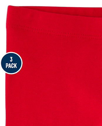 Baby And Toddler Girls Heart Leggings 3-Pack - RUBY