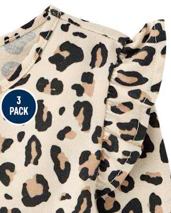 Toddler Girls Glitter Leopard Top 3-Pack - HAY STACK