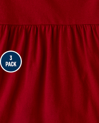 Lot de 3 hauts à volants pour petites filles, parfaits pour les fêtes - FAIR IVORY