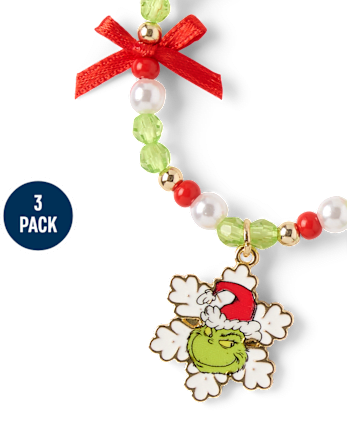 Bracelet à perles Dr. Seuss Le Grinch™ pour filles (lot de 3) - MULTI CLR