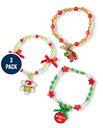 Bracelet à perles Dr. Seuss Le Grinch™ pour filles (lot de 3) - MULTI CLR