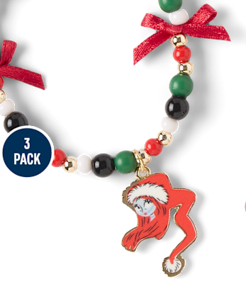 Girls Nightmare Before Christmas™ Beaded Bracelet 3-Pack - MULTI CLR