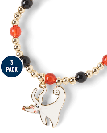 Girls Nightmare Before Christmas™ Beaded Bracelet 3-Pack - MULTI CLR