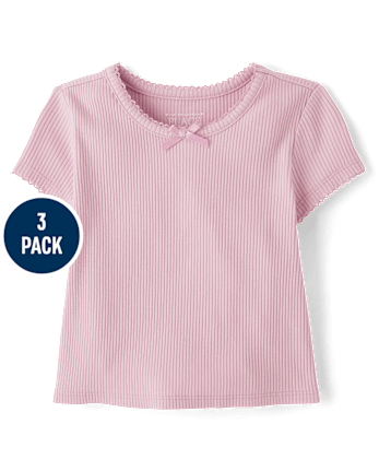 Baby And Toddler Girls Baby Tee 3-Pack