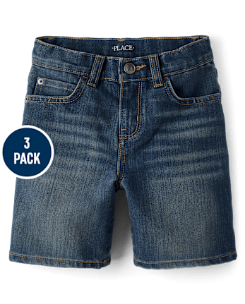 Boys Jean Shorts 3-Pack