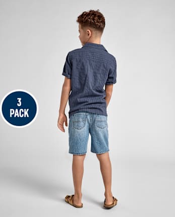 Boys Jean Shorts 3-Pack