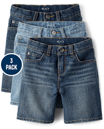 Boys Jean Shorts 3-Pack